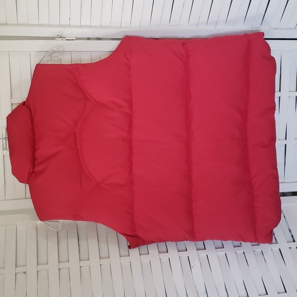 American Eagle Outfitters bright orange and floral reversible woman vest M - Picture 3 of 5